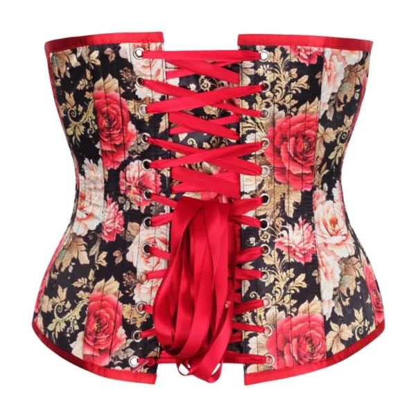 Midnight Rose Elegance Gothic Underbust Corset