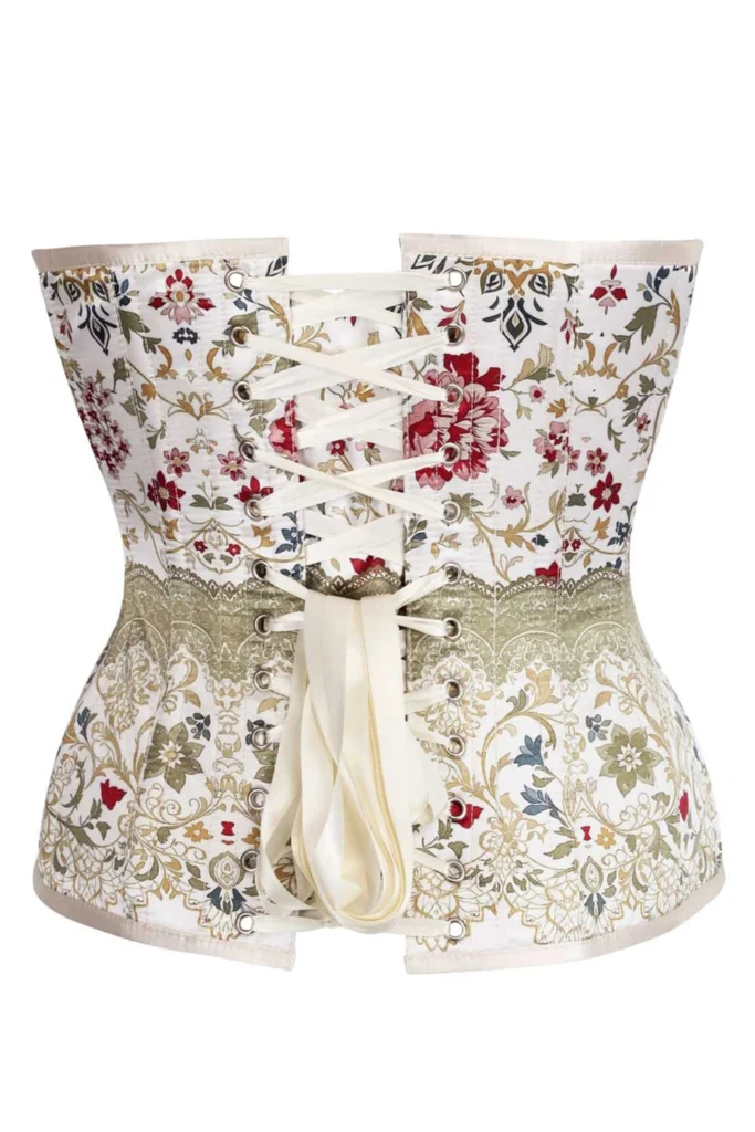 Overbust Corset Vintage Floral Tapestry Elegance