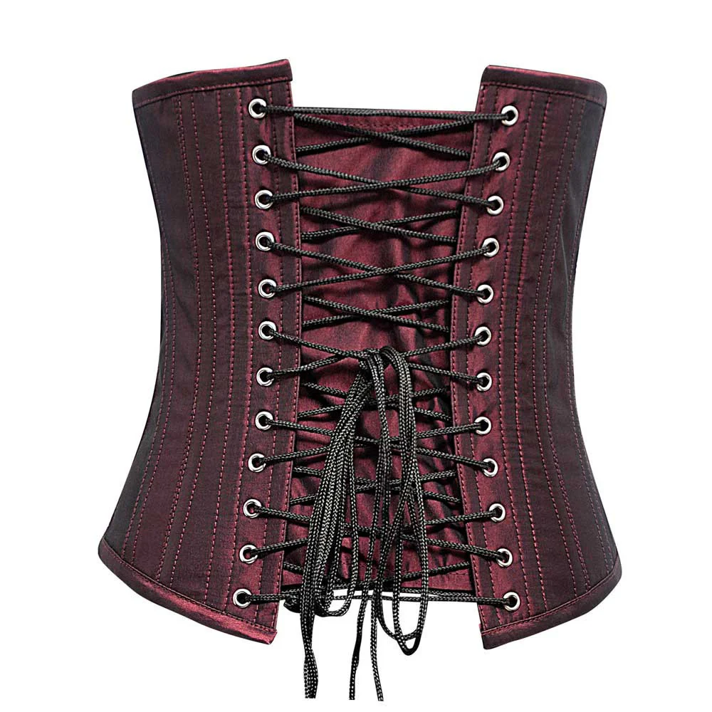 Burgundy Longline Underbust Waist Trainer Corset