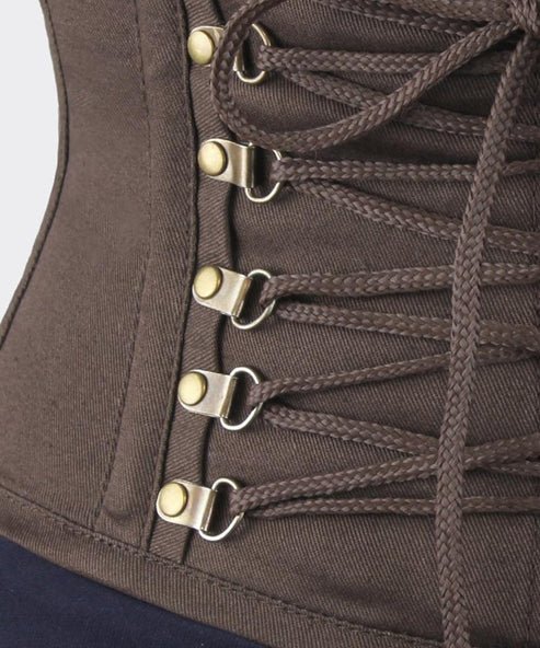 Brown Cotton Steampunk Waspie Corset belt Brown Cotton Steampunk Waspie Corset belt
