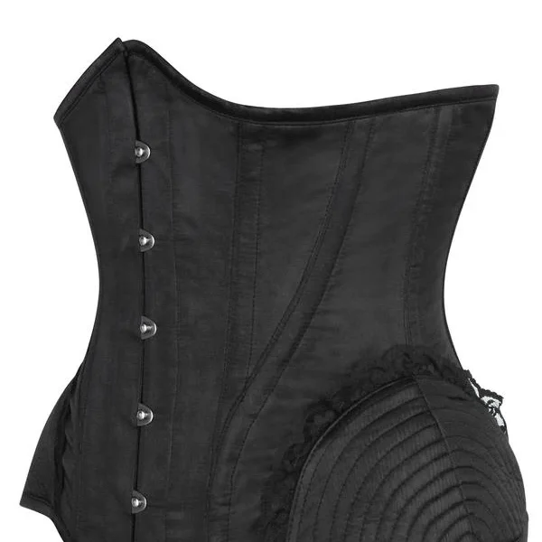 Black Underbust Corset With Bullet Hip Gore