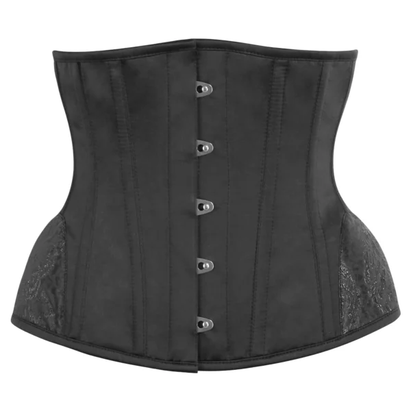 Black Underbust With Contrast Brocade Hip Panel