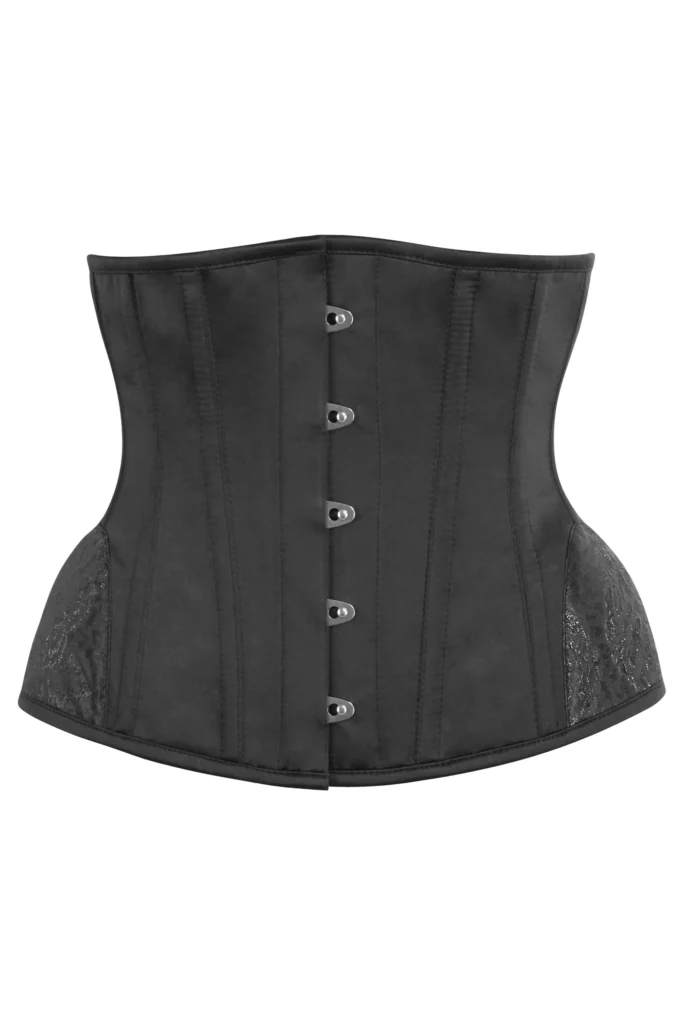 Black Underbust With Contrast Brocade Hip Panel