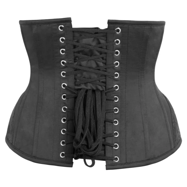 Black Underbust With Contrast Brocade Hip Panel
