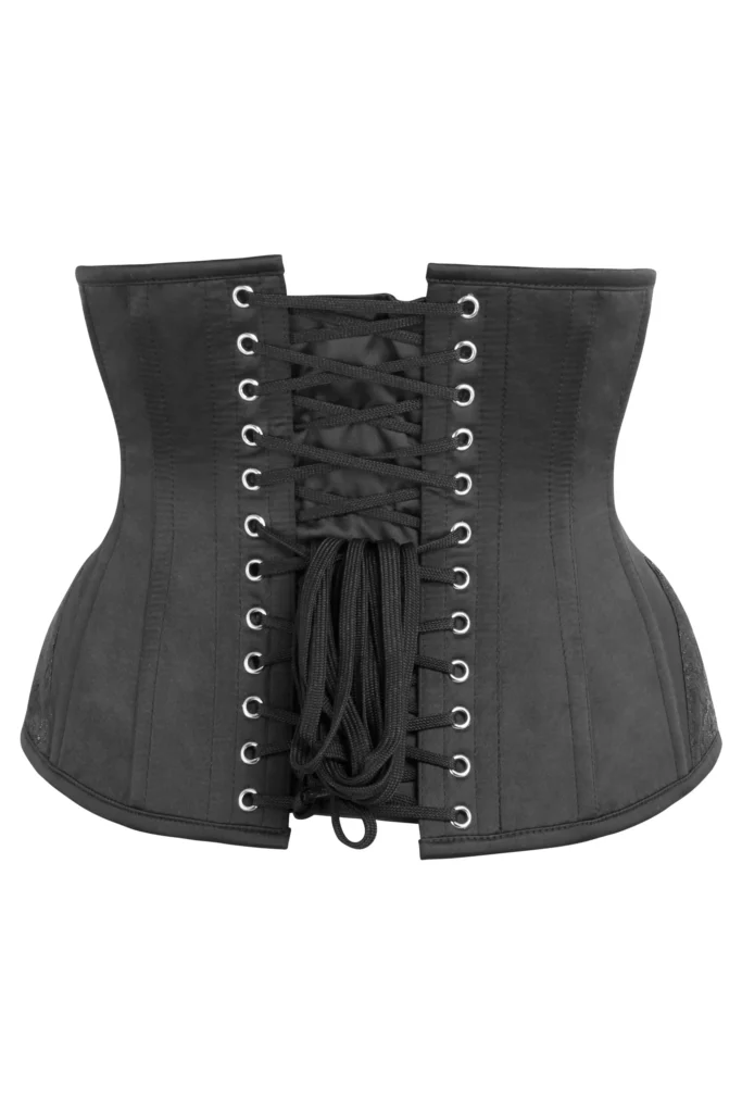 Black Underbust With Contrast Brocade Hip Panel