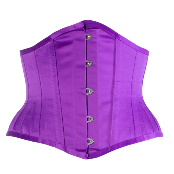 Purple Satin Waist Training Waspie Underbust Corset