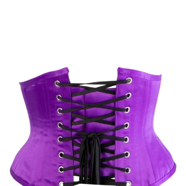 Purple Satin Waist Training Waspie Underbust Corset