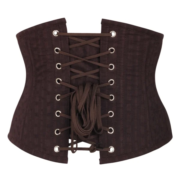 Expert Waist Training Brown Cotton Underbust Waspie Corset
