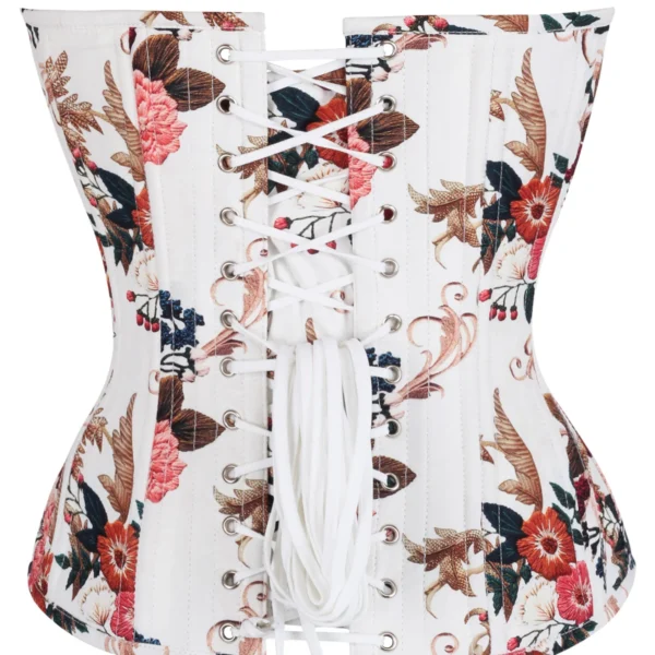 Floral Print Waist Training Overbust Corset