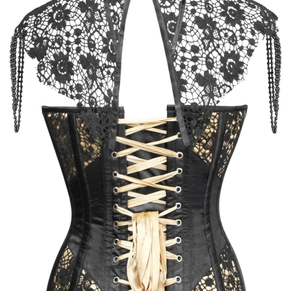 Gothic Inspired Corset Top For Women with Collar