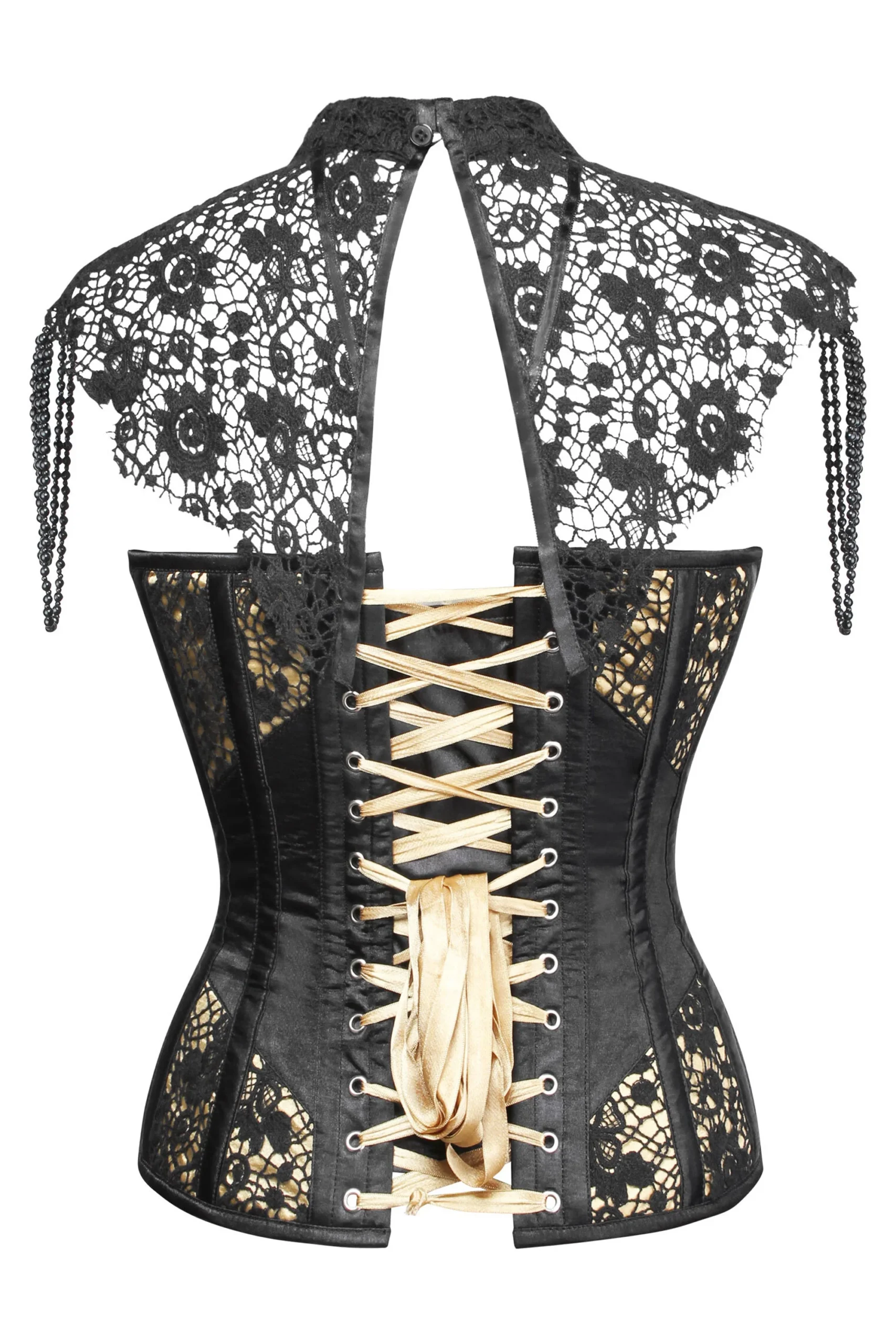 Gothic Inspired Corset Top For Women with Collar Gothic Inspired Corset Top For Women with Collar