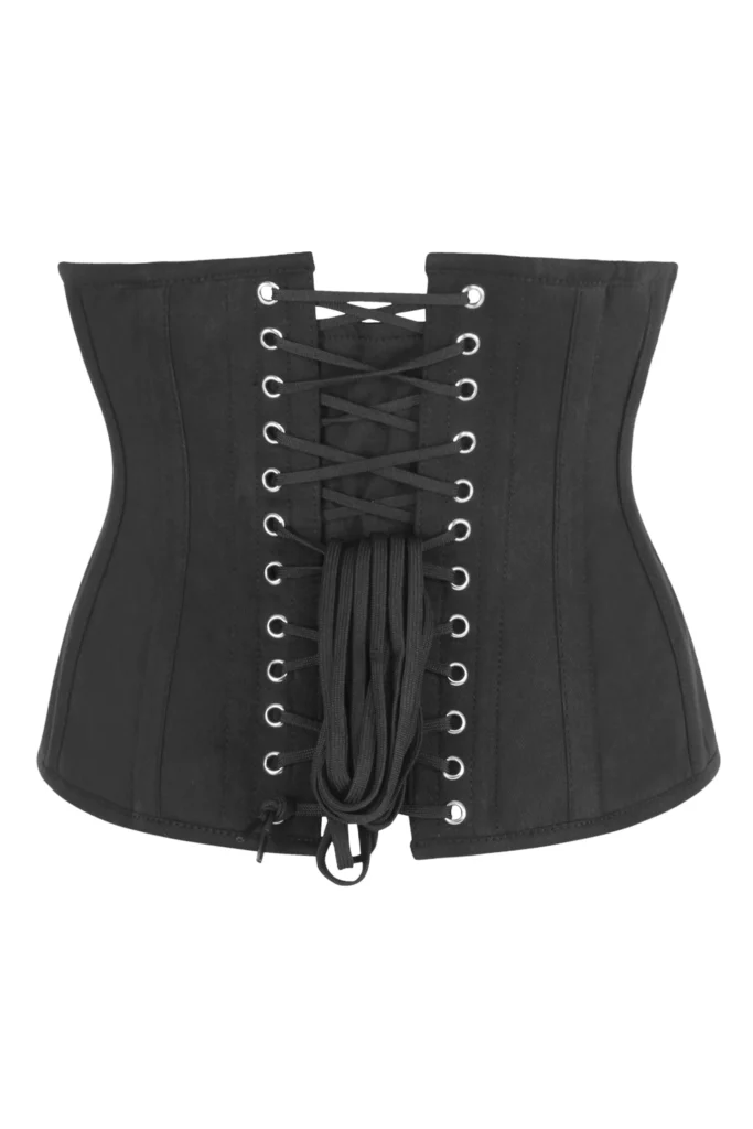 Single Layer Underbust Waist Trainer Corset in Black