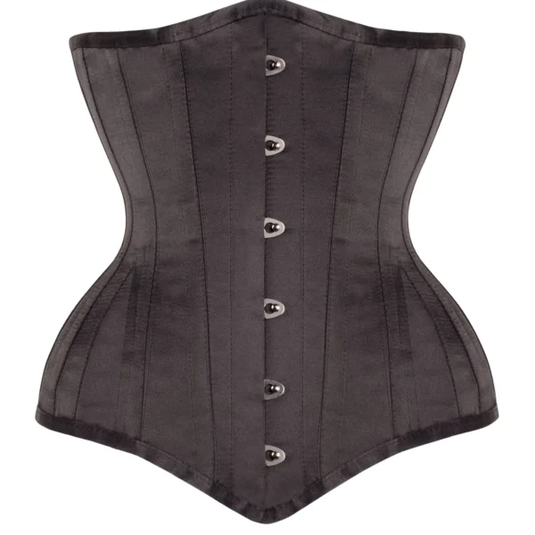 Long Black Underbust Waist Taming Gothic Curvy Corset
