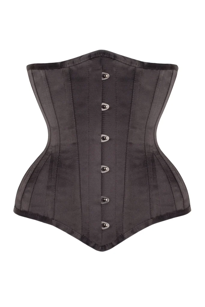 Long Black Underbust Waist Taming Gothic Curvy Corset