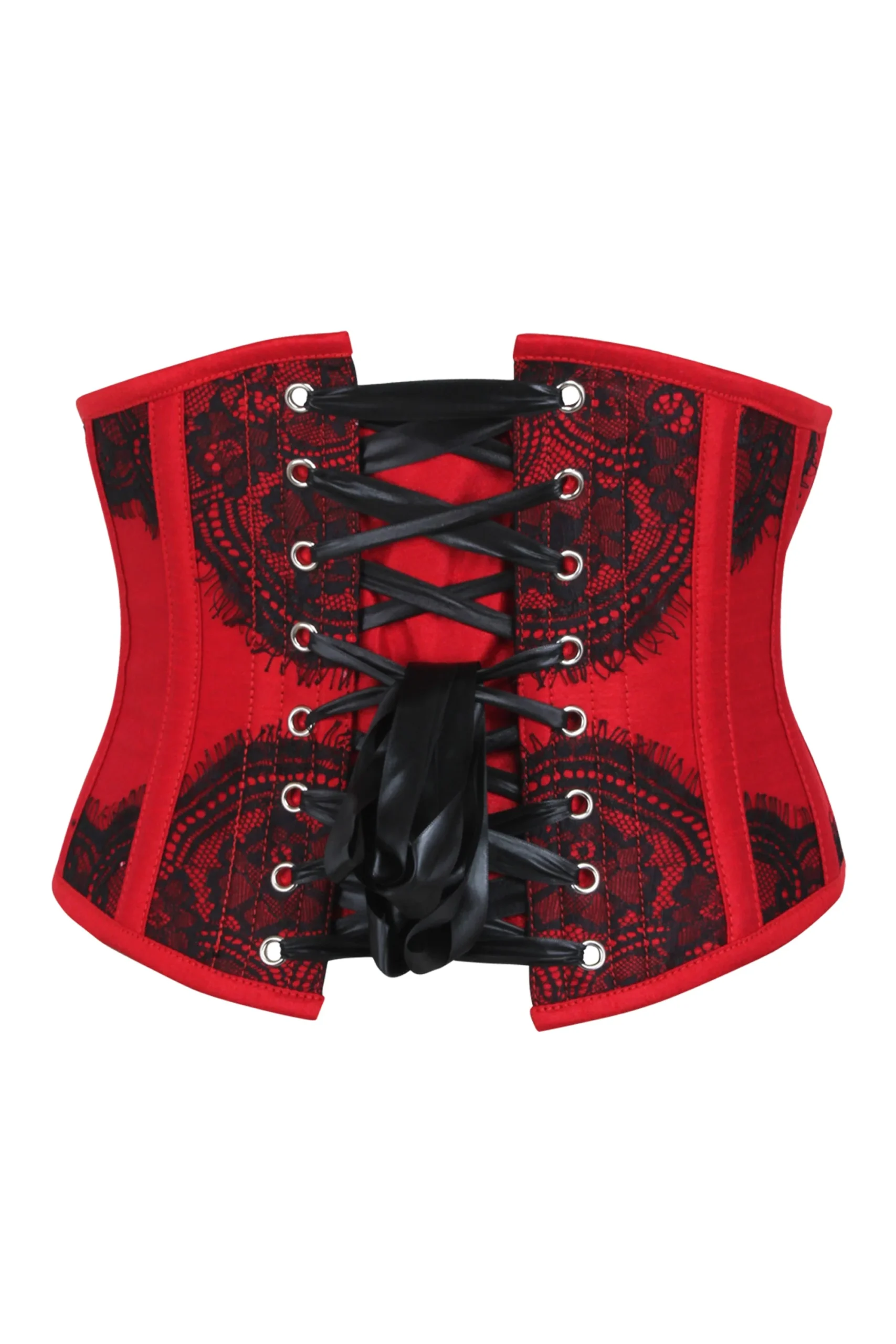 Red Waist Taming Underbust with Decorative Lace Red Waist Taming Underbust with Decorative Lace