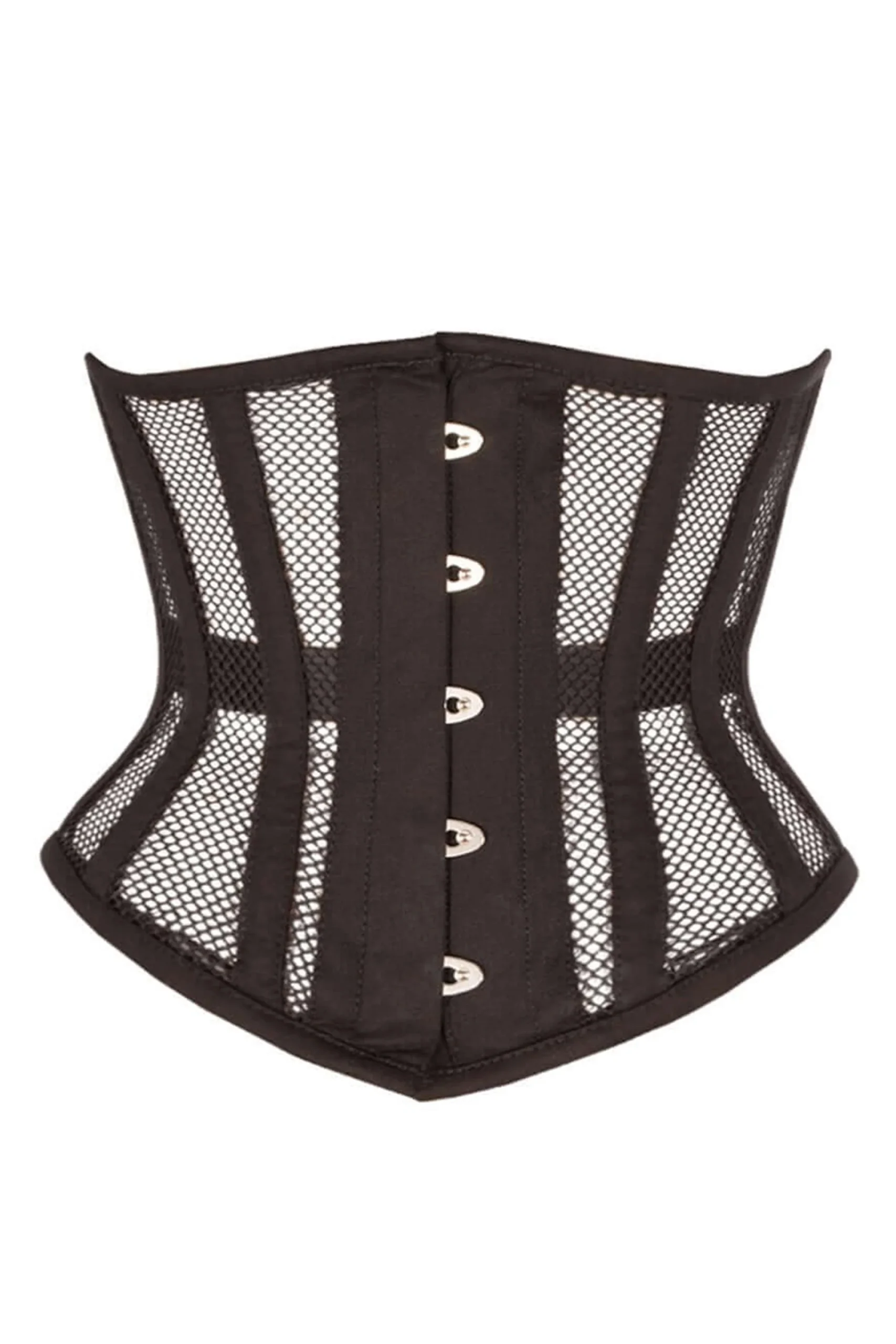 Black Mesh Waspie Underbust Short Corset Black Mesh Waspie Underbust Short Corset
