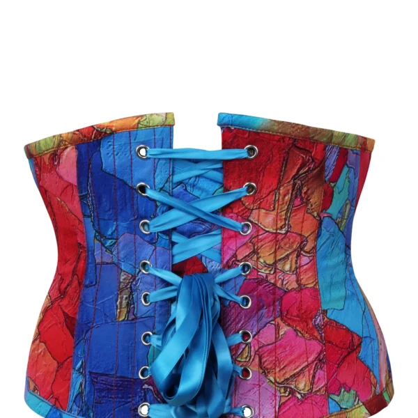 Kaleidoscopic Exposed Petal Waspie Underbust Corset