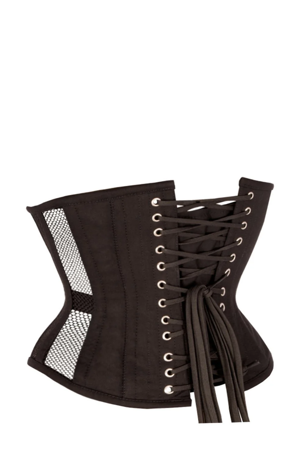 Black Mesh Waspie Underbust Short Corset Black Mesh Waspie Underbust Short Corset