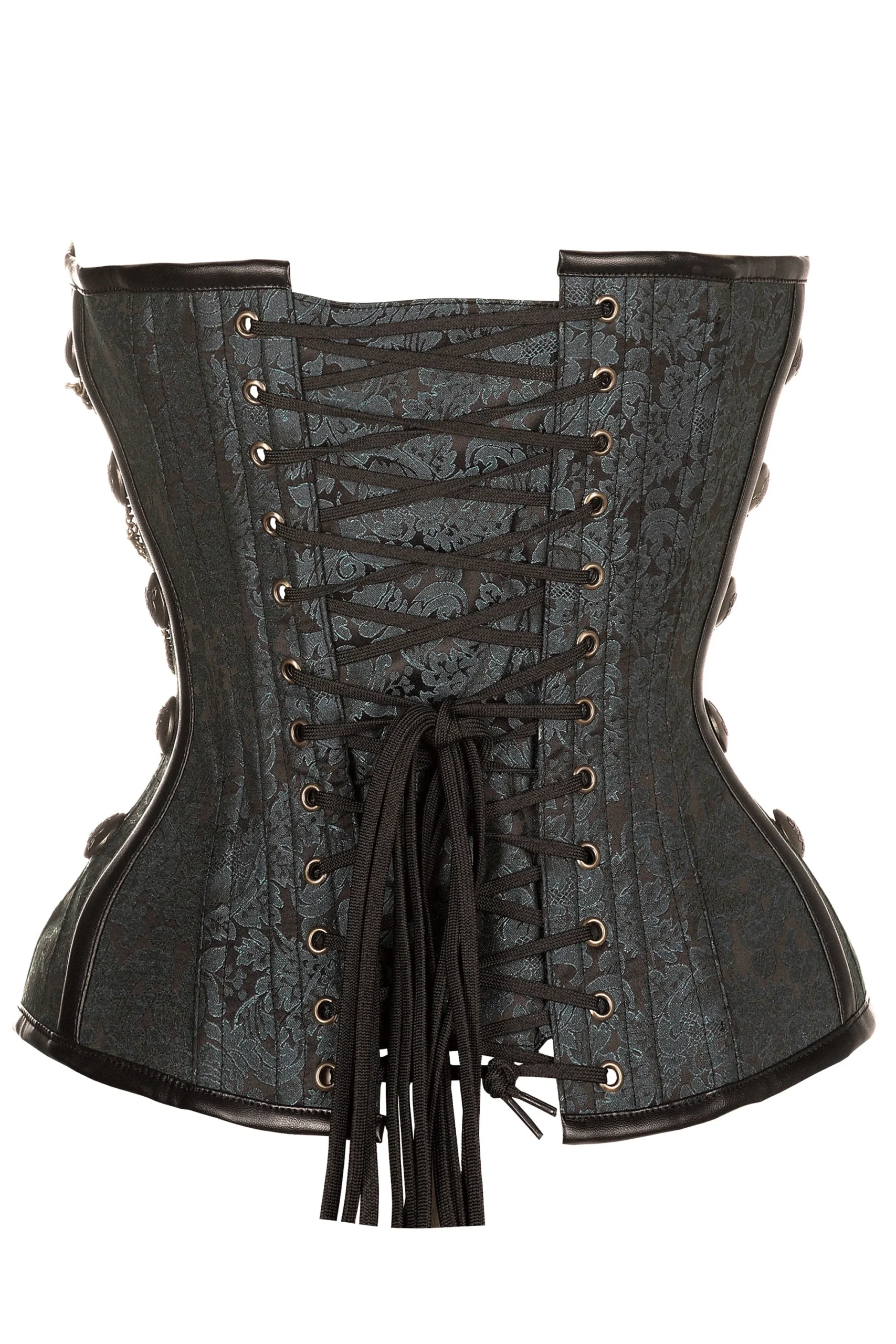 Black Steampunk Gothic Overbust Corset With Chains Black Steampunk Gothic Overbust Corset With Chains