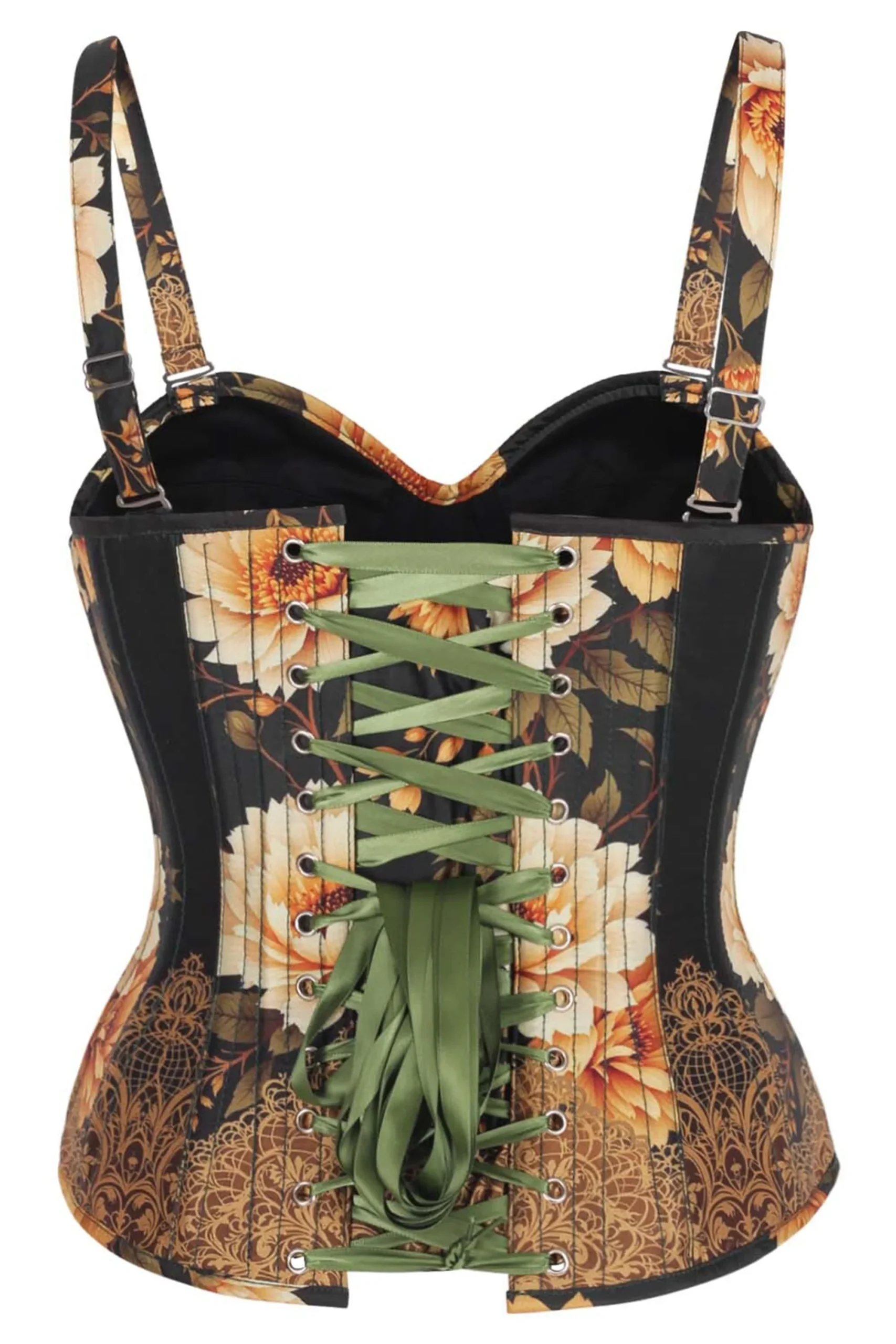 Baroque Bloom Overbust Corset with Adjustable Straps Baroque Bloom Overbust Corset with Adjustable Straps