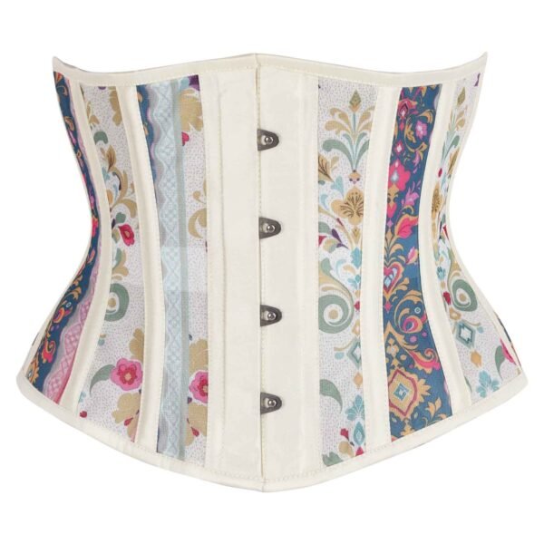 Patchwork Brocade Underbust Waist Trainer For Women