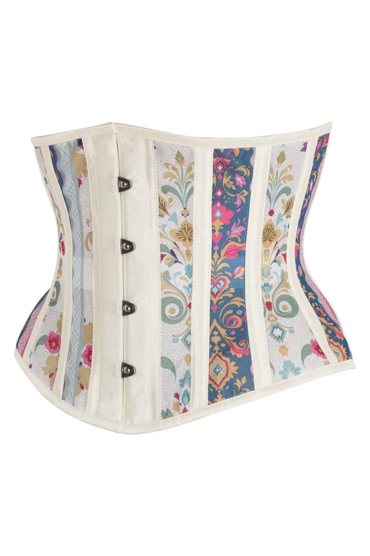 Patchwork Brocade Underbust Waist Trainer For Women