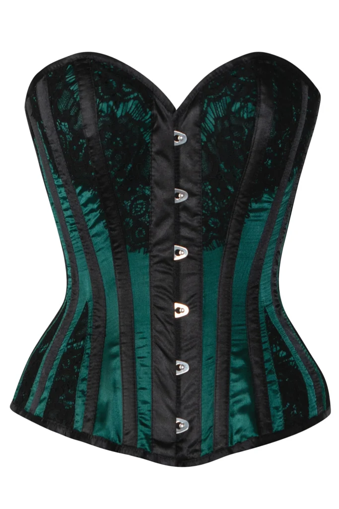 Historic Inspired Green Waist Taming Overbust Corset