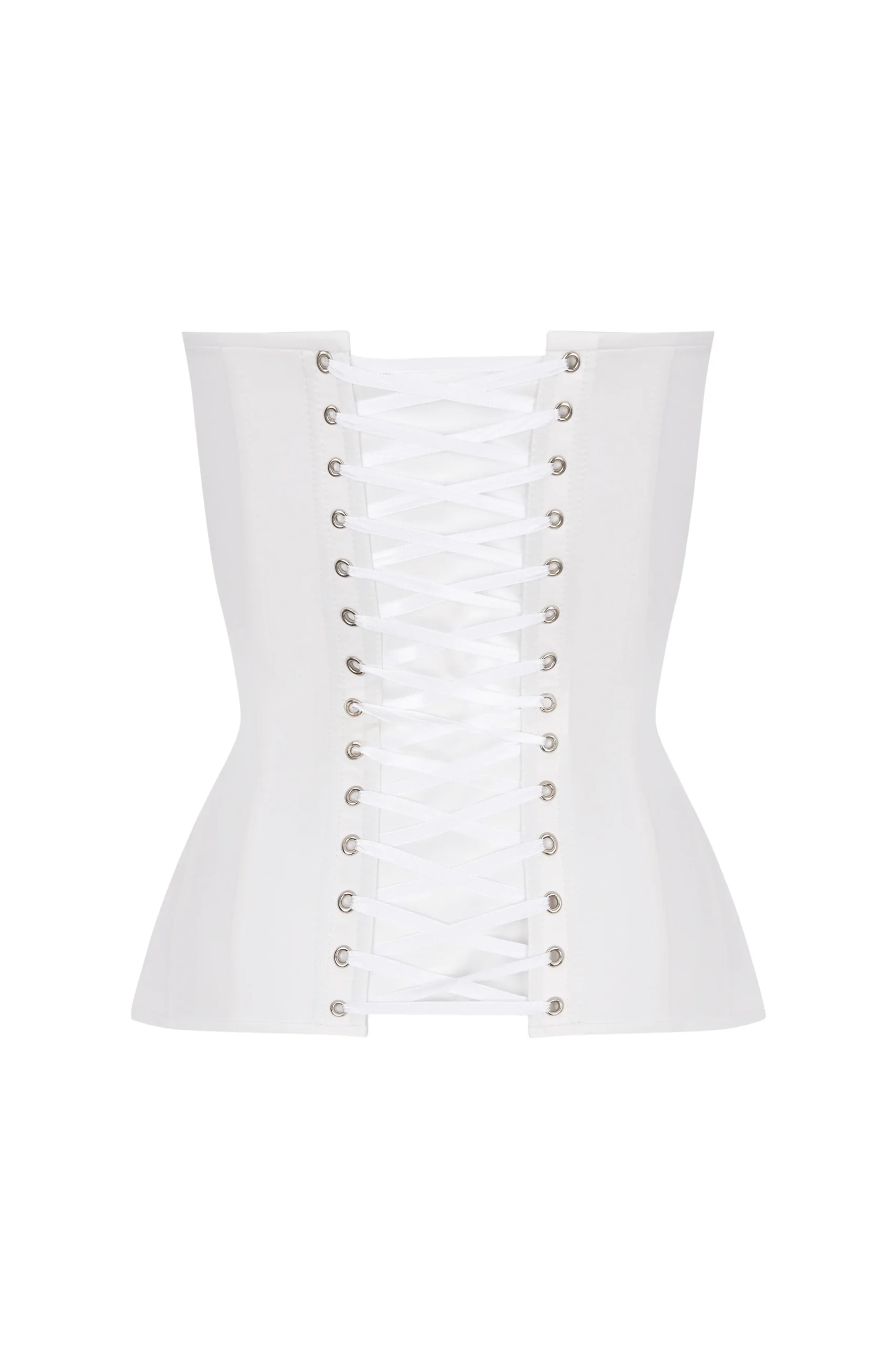 White Mesh and Satin Corset Top with Cups White Mesh and Satin Corset Top with Cups