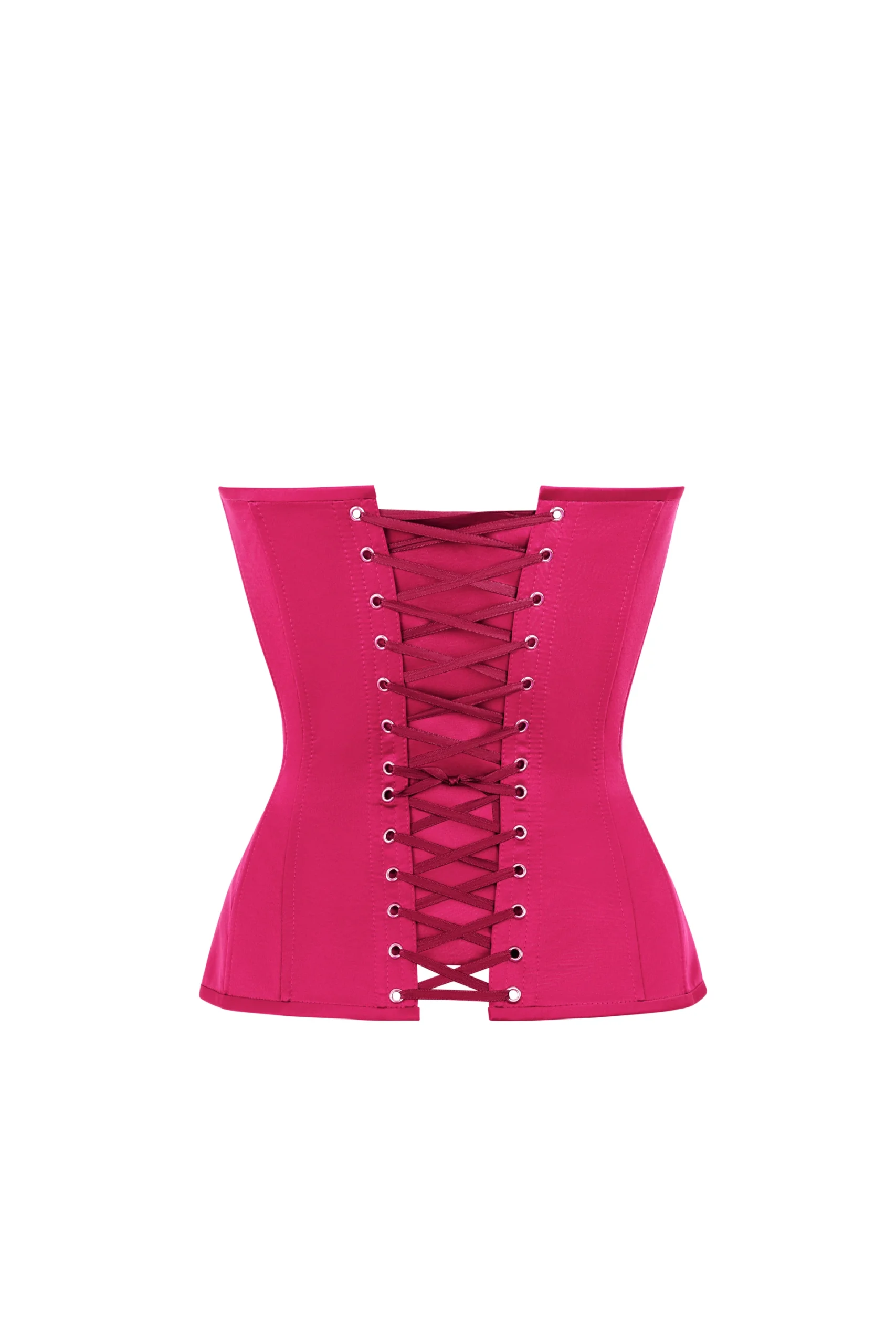 Shocking Pink Satin Corset with Cups Shocking Pink Satin Corset with Cups