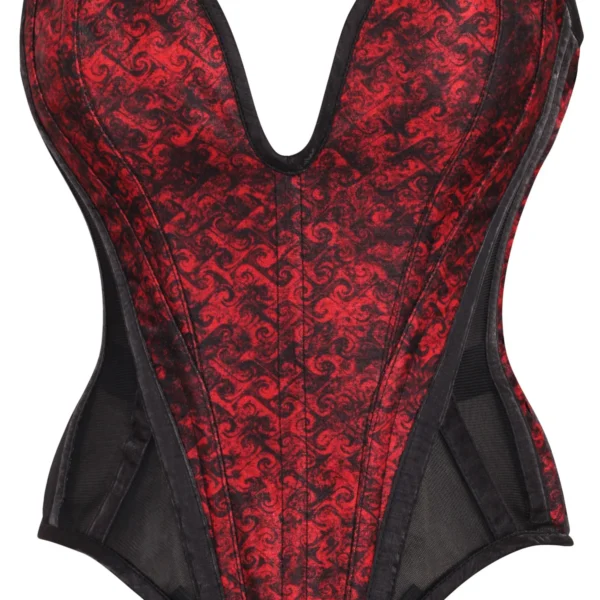 Red & Black Vampiric Seductress Gothic Corset for Halloween