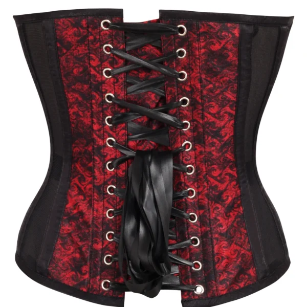 Red & Black Vampiric Seductress Gothic Corset for Halloween