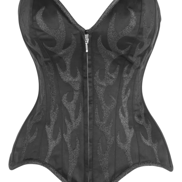 Midnight Inferno Black Gothic Overbust Corset