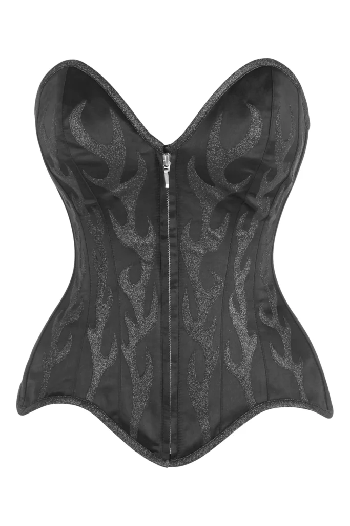 Midnight Inferno Black Gothic Overbust Corset