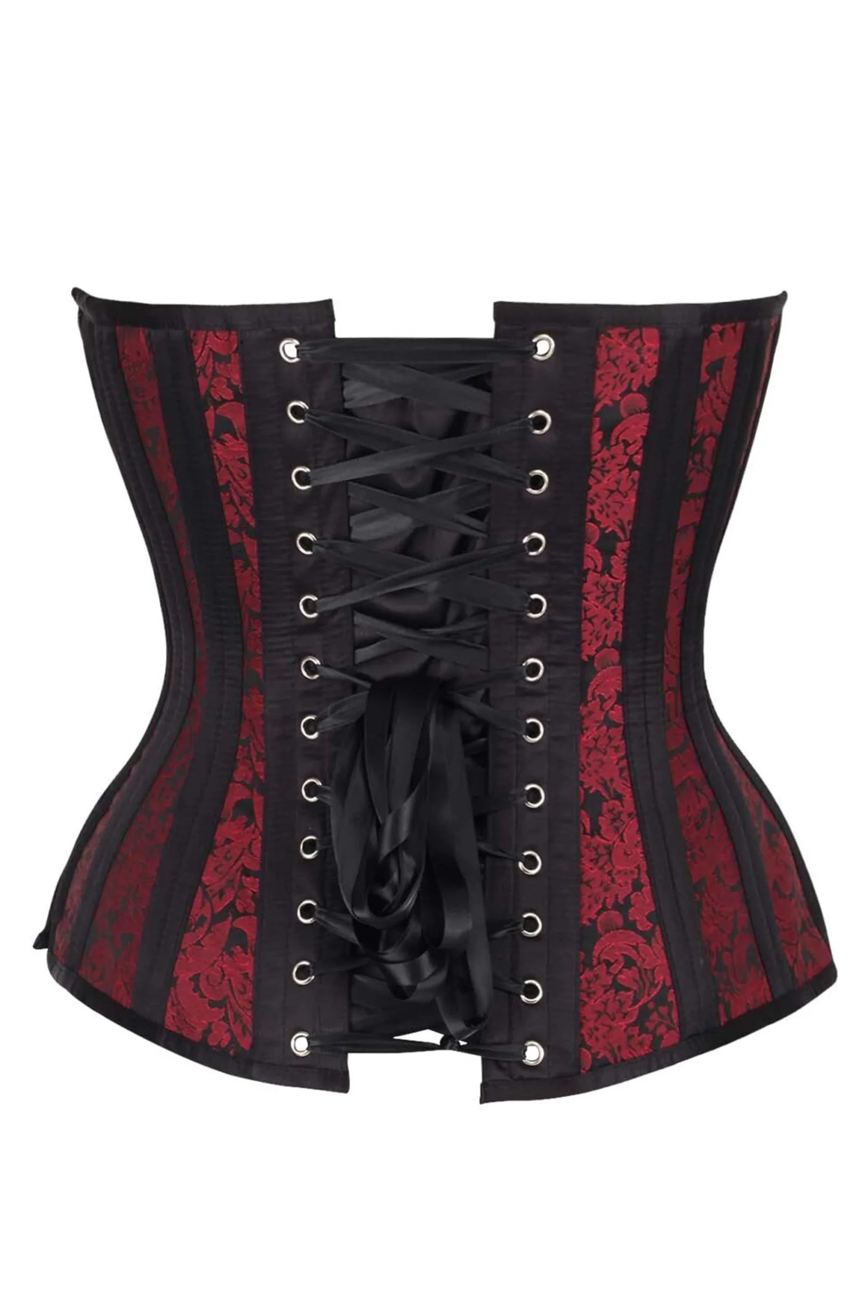 Red & Black Enchanted Brocade Overbust Corset Red & Black Enchanted Brocade Overbust Corset