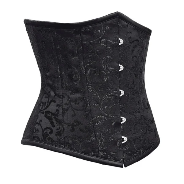Black Brocade Waist Training Half Corset