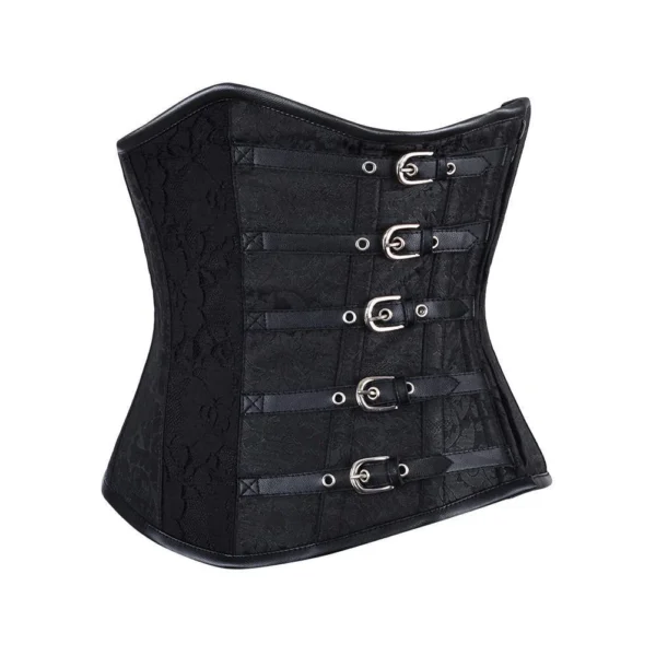 Black Gothic Steampunk Underbust Waist Corset
