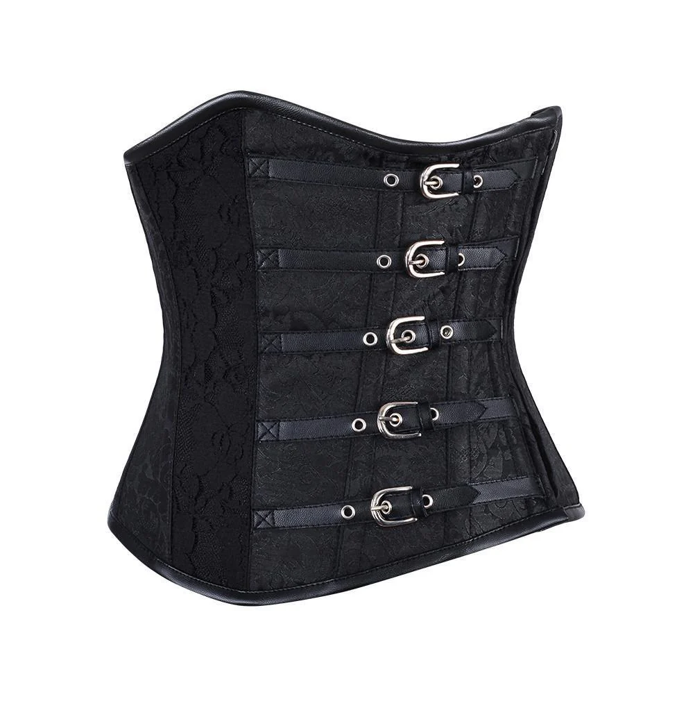 Black Gothic Steampunk Underbust Waist Corset