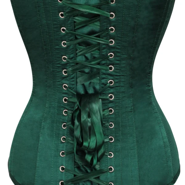 Instant Shape Green Satin Longline Gothic Overbust Corset