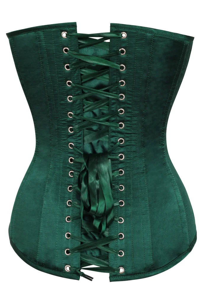 Instant Shape Green Satin Longline Gothic Overbust Corset