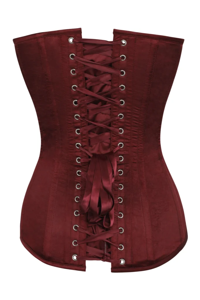 Instant Shape Burgundy Satin Longline Gothic Overbust Corset