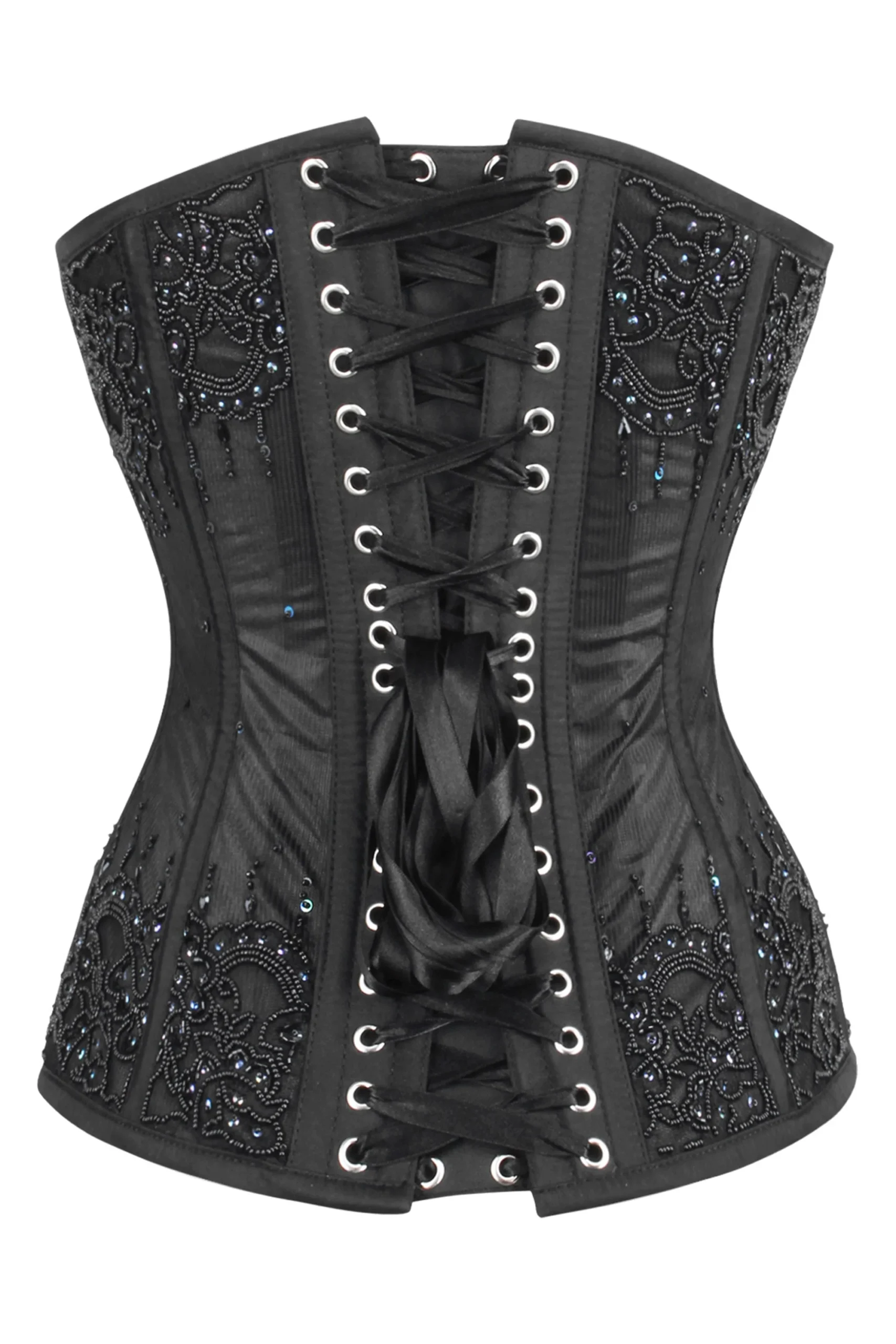 Black Mesh Couture Gothic Overbust Corset Black Mesh Couture Gothic Overbust Corset