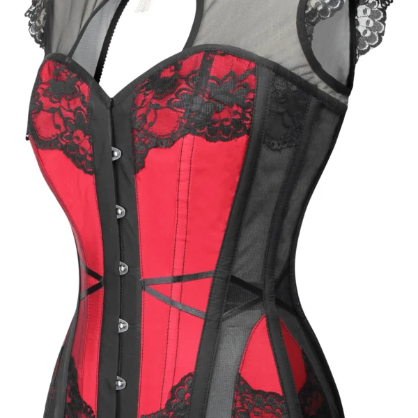 Gothic Inspired Mesh Overbust Waist Corset