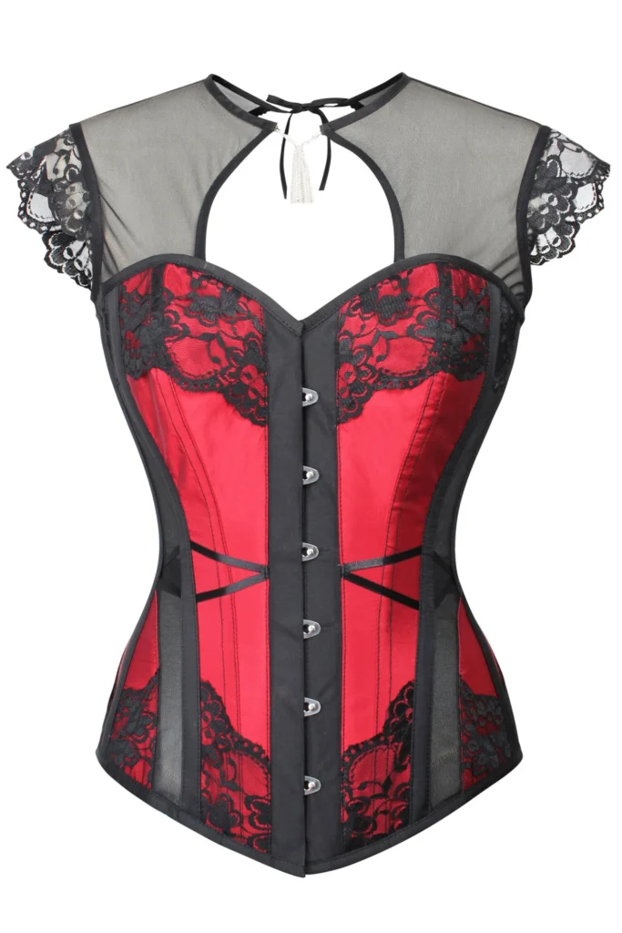Gothic Inspired Mesh Overbust Waist Corset