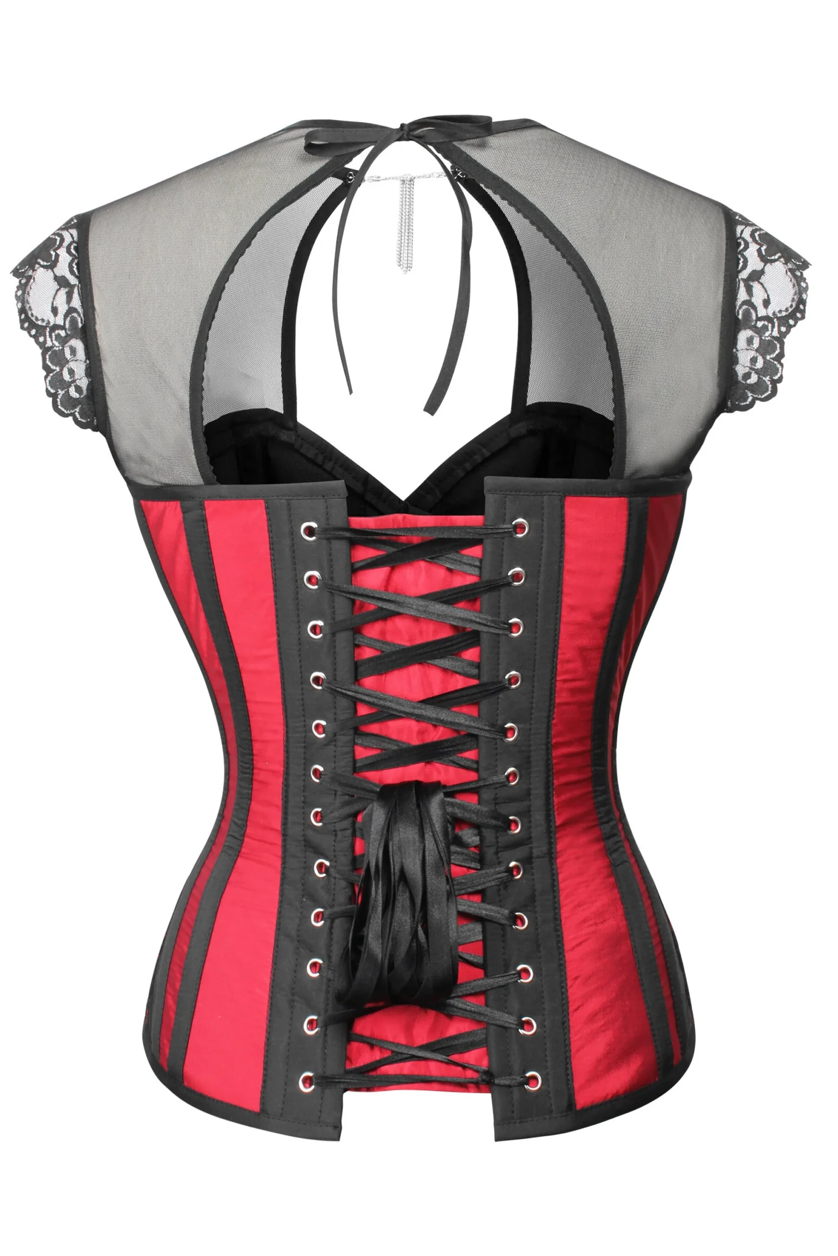 Gothic Inspired Mesh Overbust Waist Corset Gothic Inspired Mesh Overbust Waist Corset