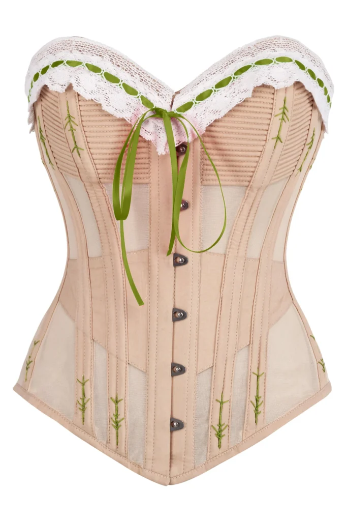 Handmade Steel Boned Corset with Hand-Finished Flossing