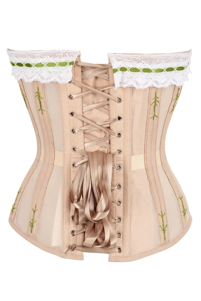 Handmade Steel Boned Corset with Hand-Finished Flossing