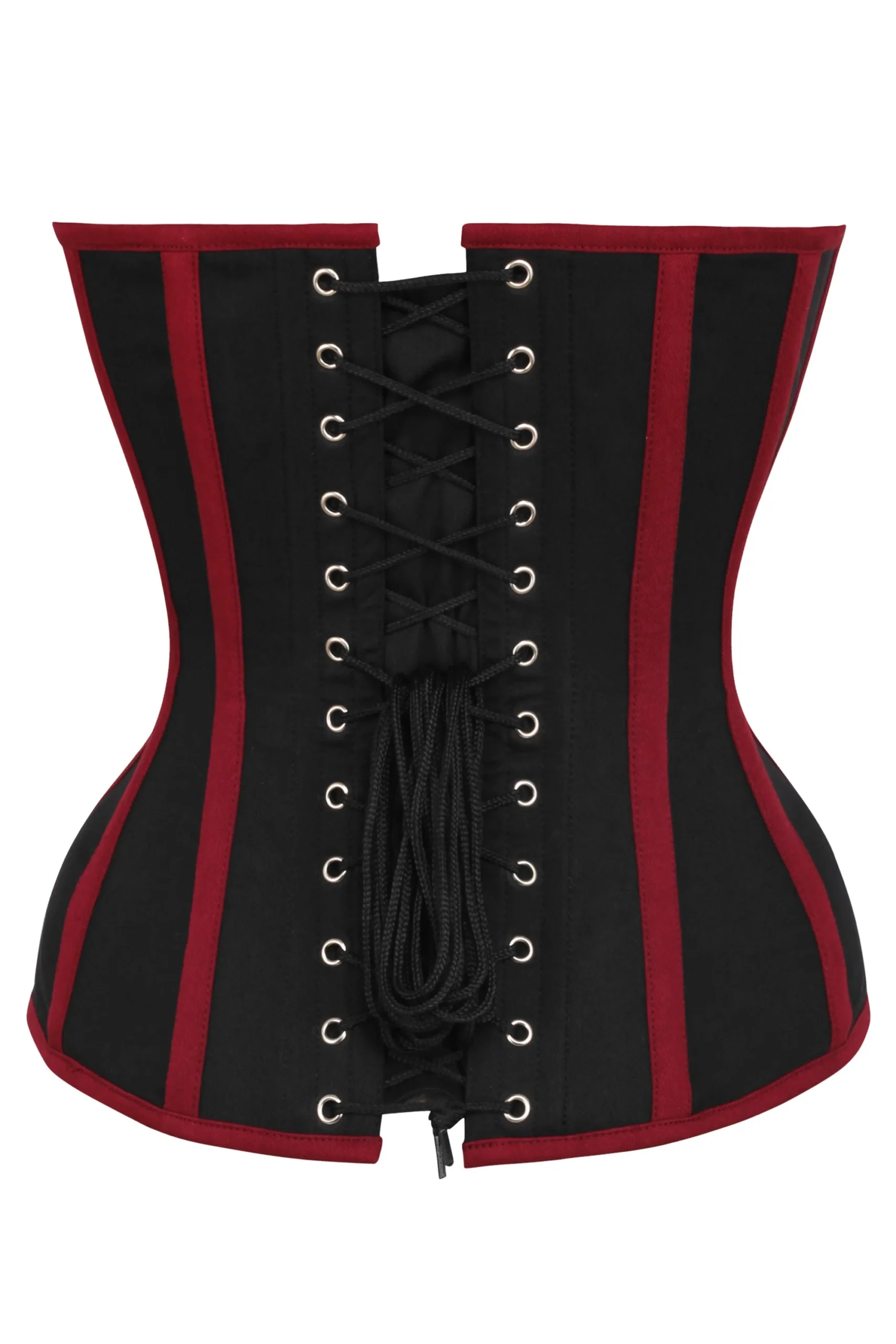 Single Layer Black and Burgundy Overbust Gothic Corset Single Layer Black and Burgundy Overbust Gothic Corset