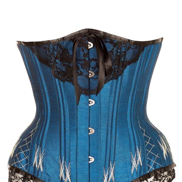 Longline Turquoise Underbust Corset With Flossing