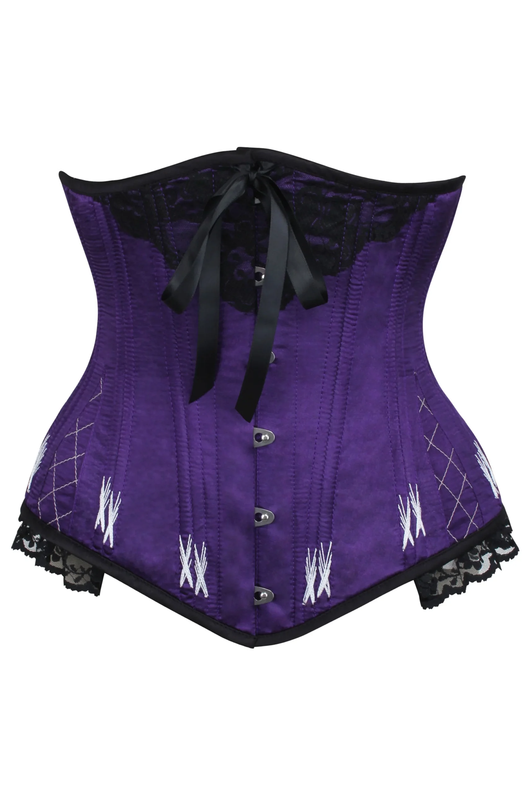 Longline Violet Underbust Corset With Flossing Longline Violet Underbust Corset With Flossing