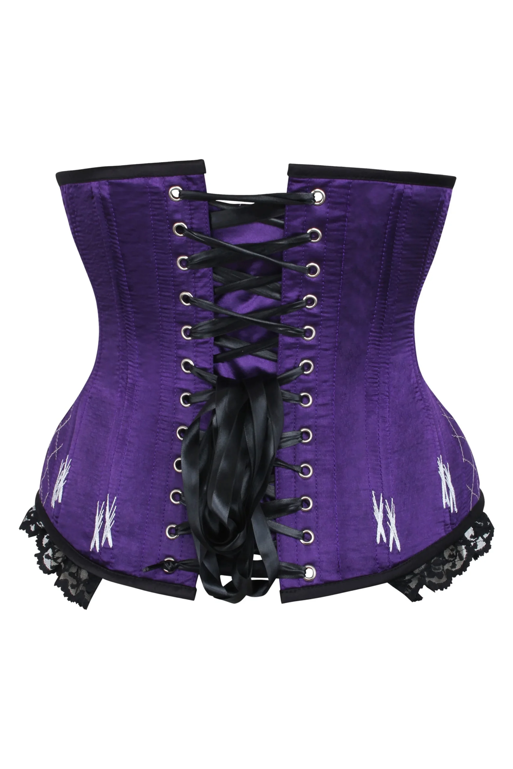 Longline Violet Underbust Corset With Flossing Longline Violet Underbust Corset With Flossing